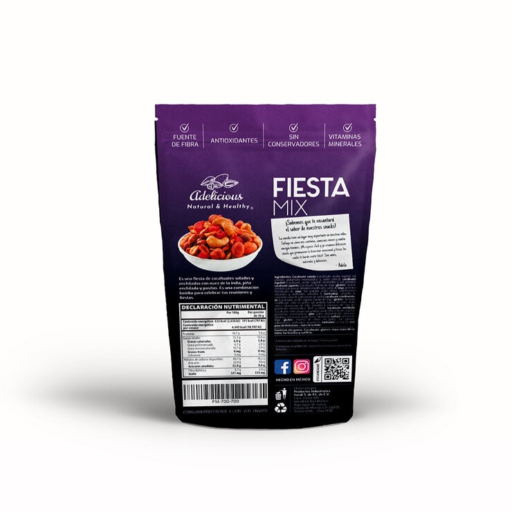 Adelicious Surtido de Cacahuates, Frutas y Nueces de la India 700 g