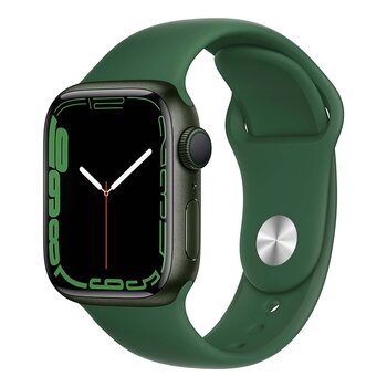 Apple Watch S7 (GPS) Caja de aluminio verde 41mm con correa deportiva verde trébol