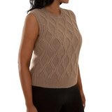 Mario Serrani Italy Chaleco de punto para Dama Café Chica