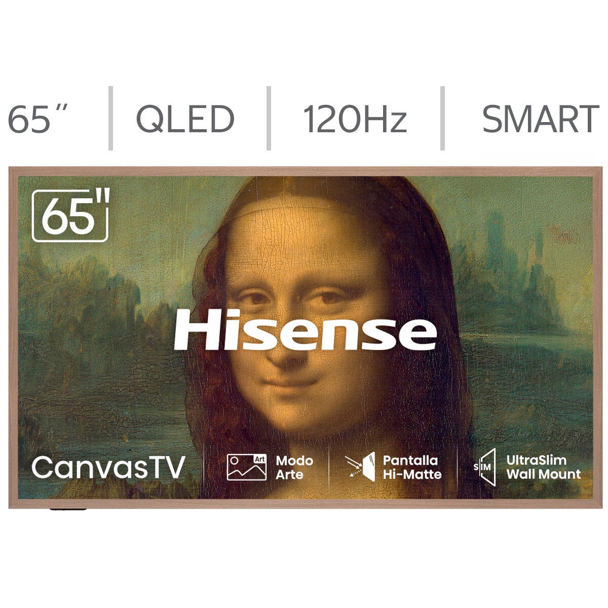 Hisense Pantalla 65" QLED 4K Canvas Google TV 65S7N Hisense Pantalla 65" QLED 4K Canvas Google TV 65S7N