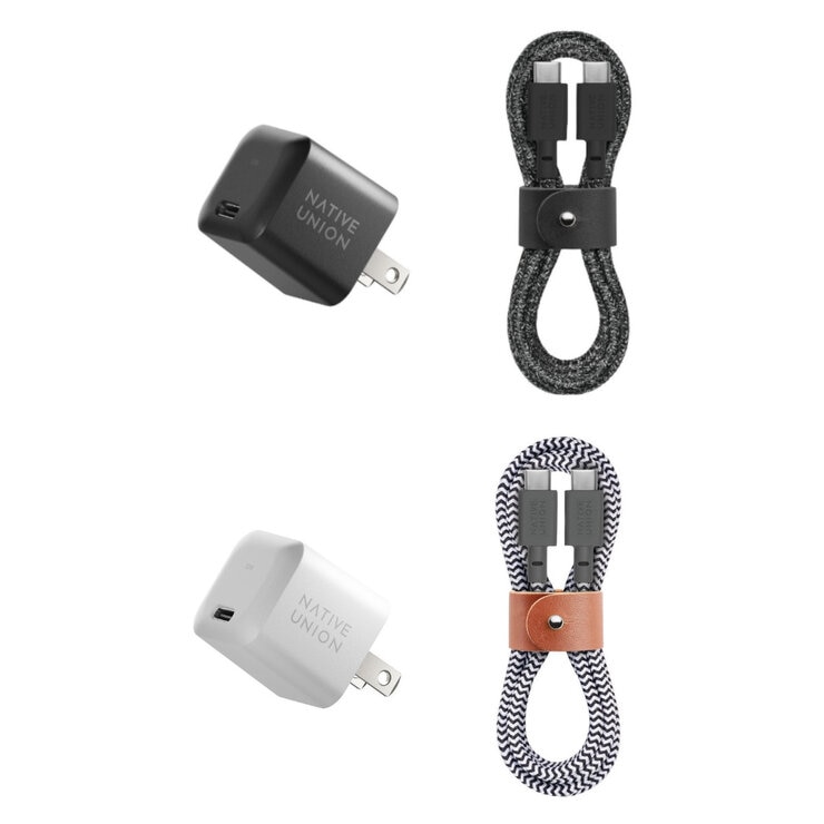 Native Union 2 Cargadores rápidos de 30 W + 2 Cable USB-C