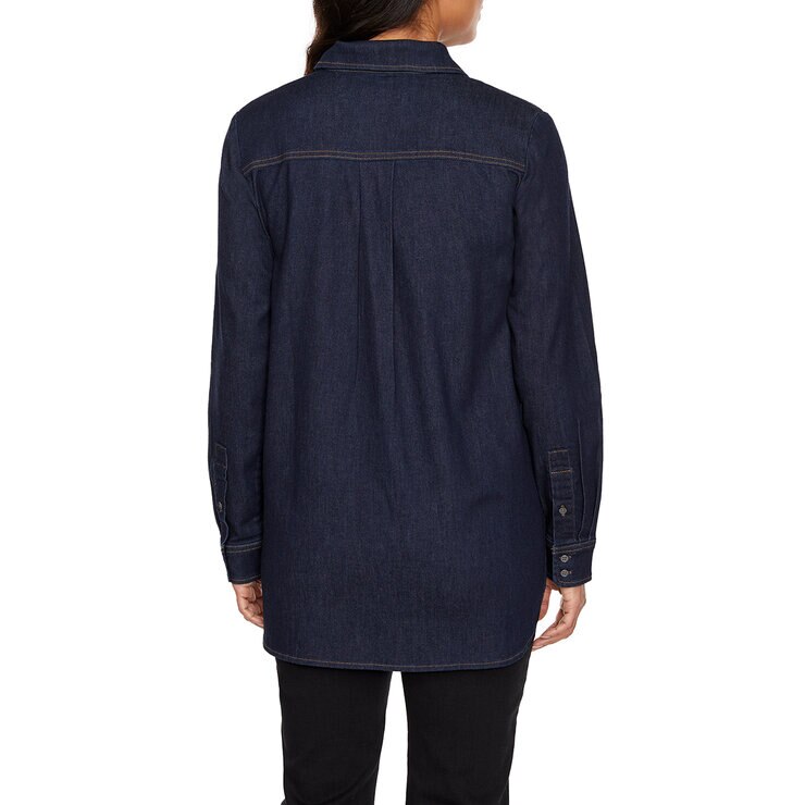 Buffalo David Bitton Camisa de jeans para Dama Azul lavado oscuro Grande