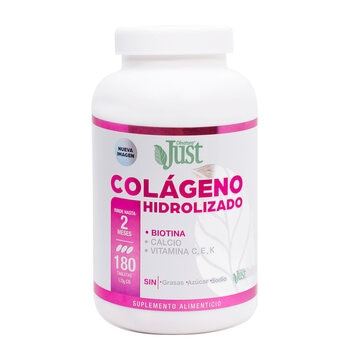 Just Colágeno Hidrolizado Frasco con 180 Tabletas de 1.15g c/u