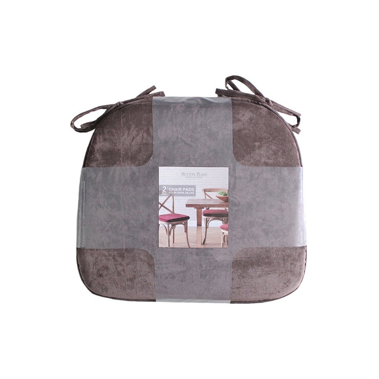 Sutton Place Juego de 2 Cojines para Silla Color Café