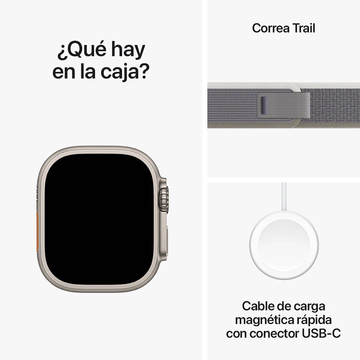 Apple Watch Ultra 2 (GPS + Cellular) Caja de Titanio 49mm con Correa Trail Gris