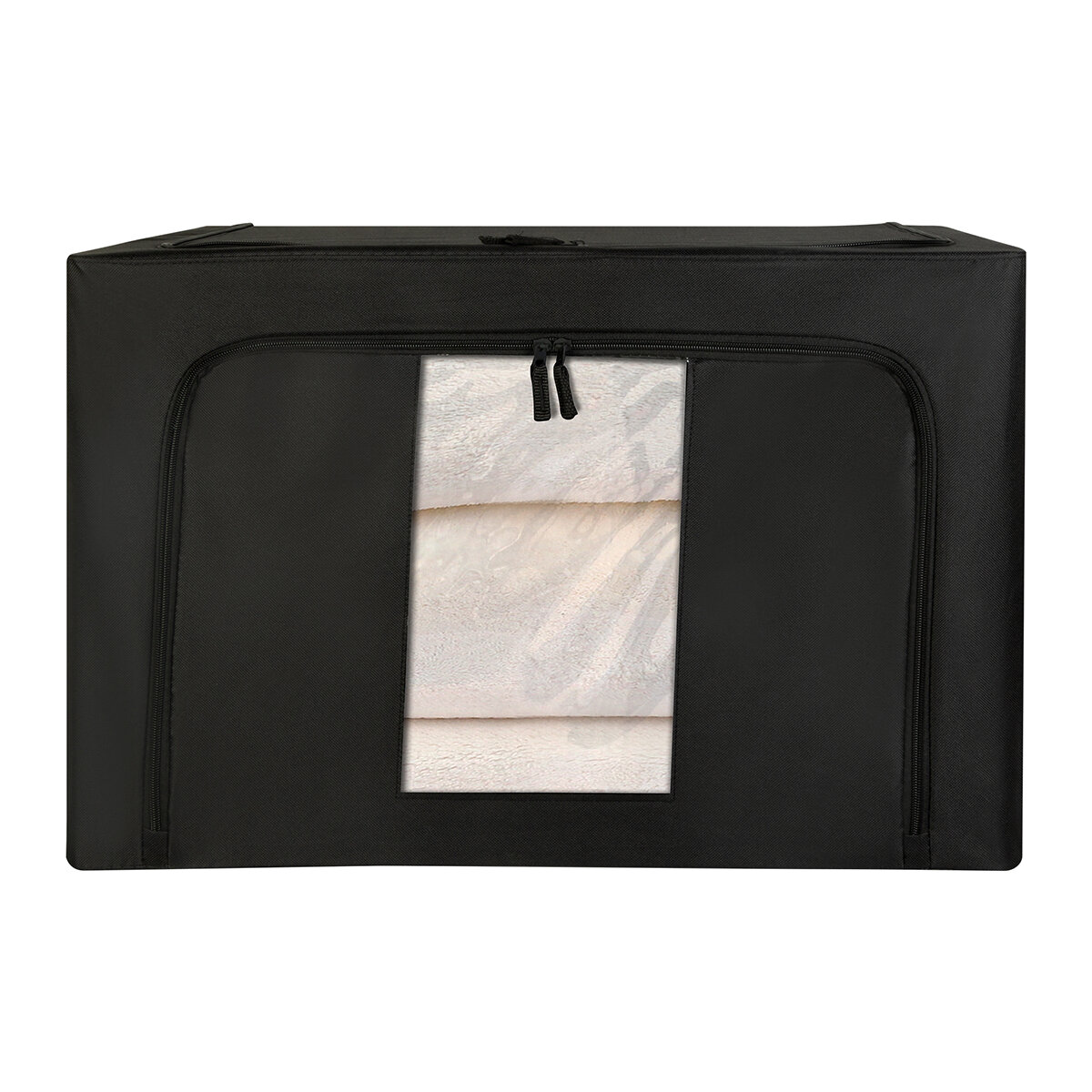 AG Box, Set de 2 Cajas Flexibles de Almacenamiento Negras