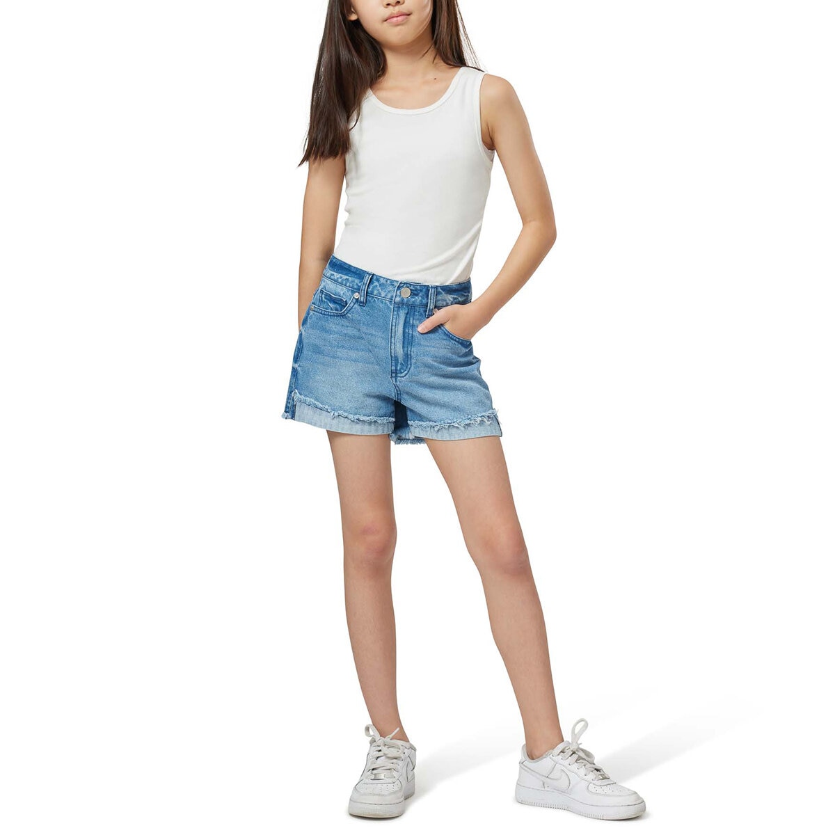 Habitual Shorts para niña azul 14