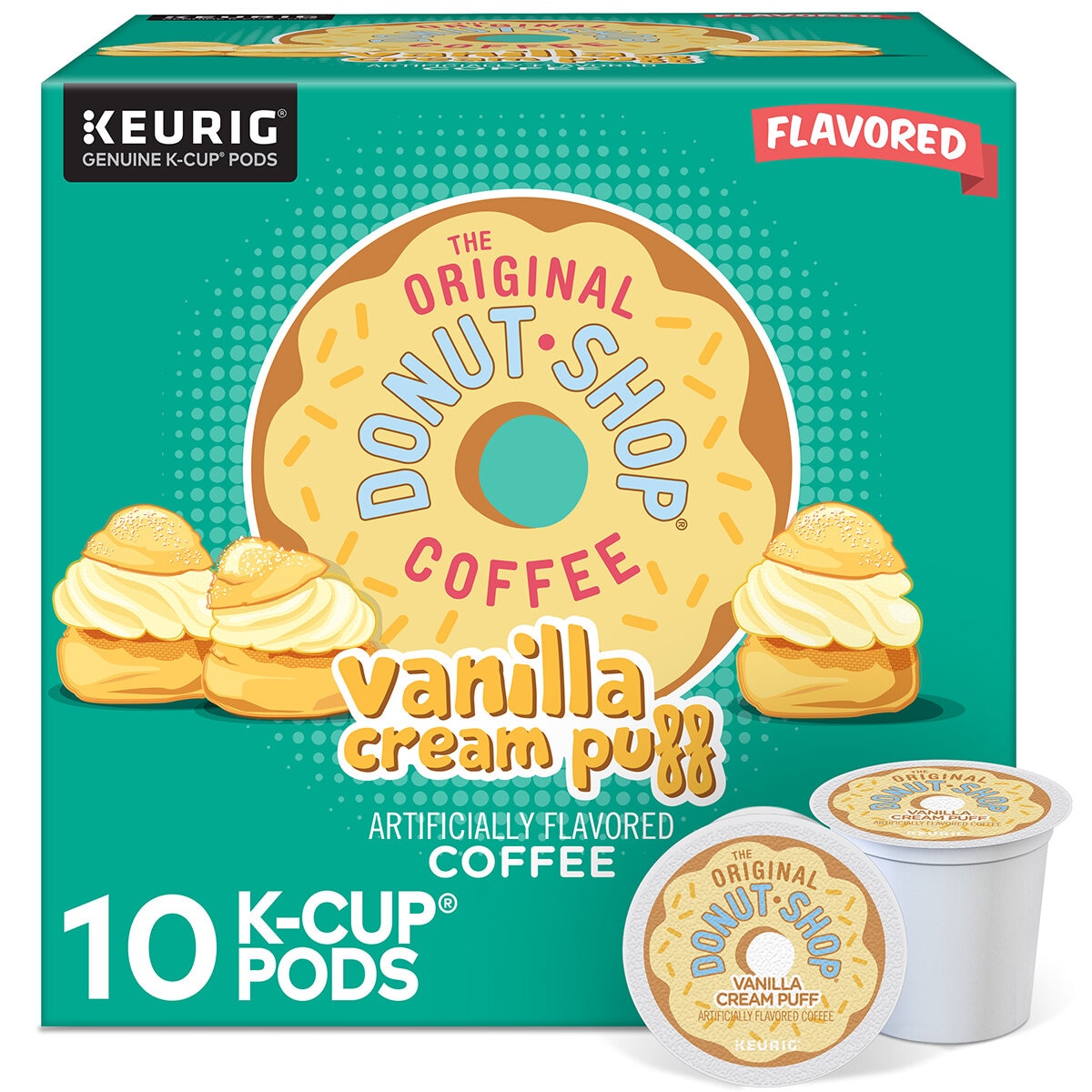 Keurig, The Original Donut Shop Coffee Vanilla Cream, 60 cápsulas K-Cup