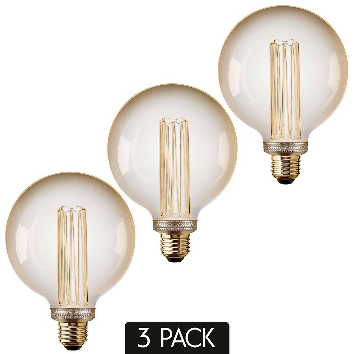 AKSI, 3 Focos Decorativos LED Vintage Globo