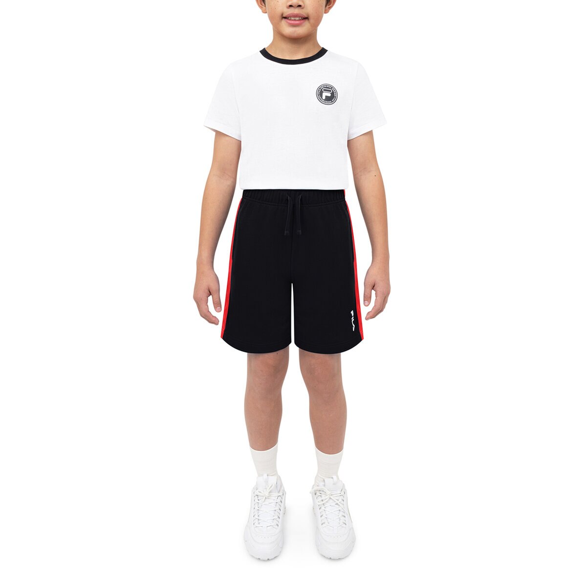 FILA Shorts 2 piezas para Niños Rojo / Negro 18 / 20 Años