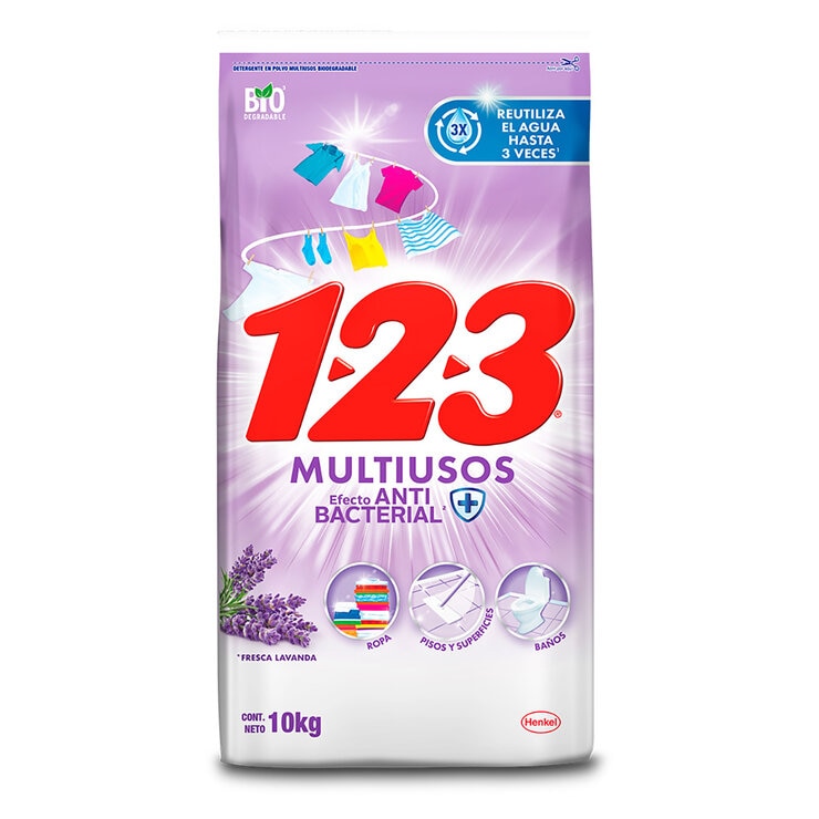 123 Jabón Multiusos Aroma Lavanda 10 kgs 