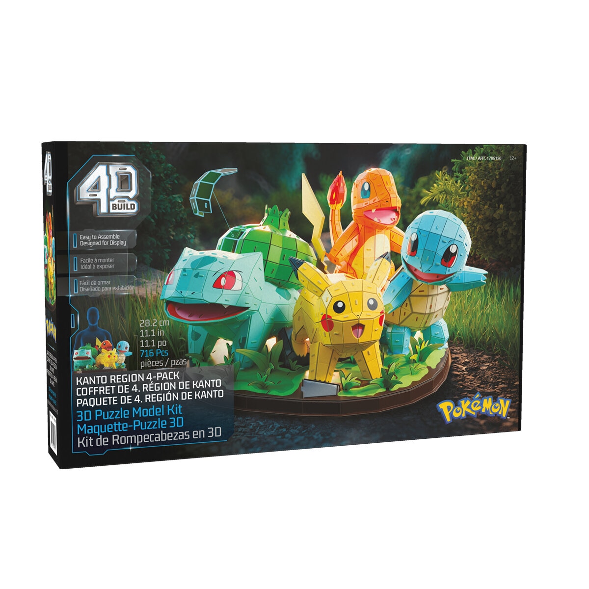 4D Biuld, Kit de Rompecabezas 3D - Pokémon