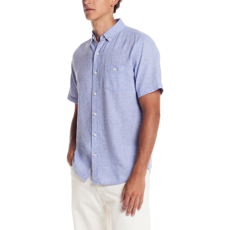 Weatherproof Vintage Camisa manga corta para Caballero Azul Grande