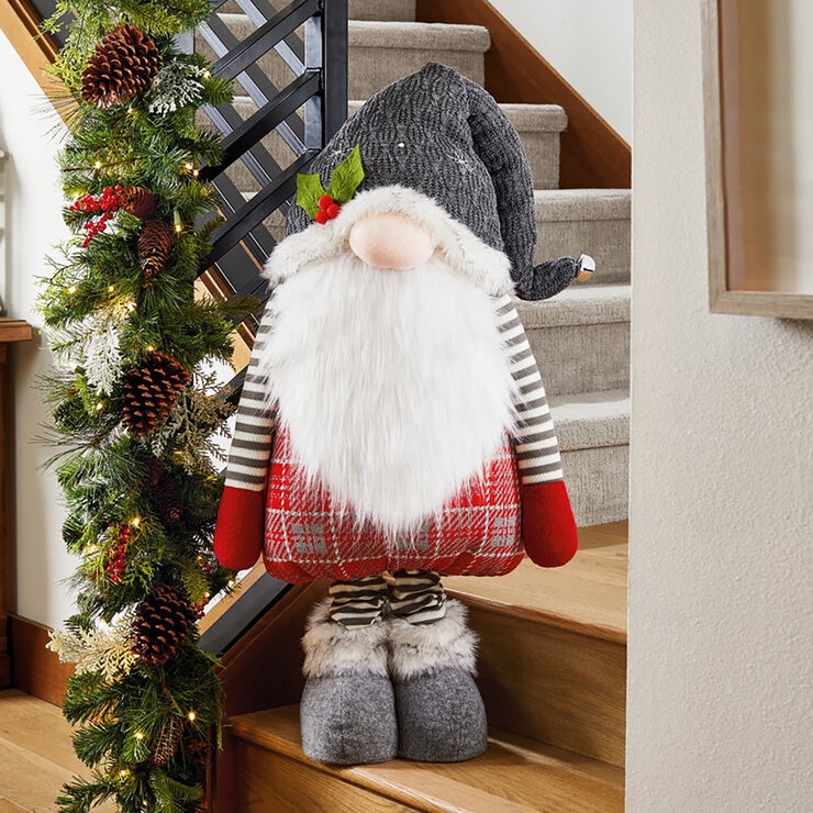 Gnomos de Felpa Navideños Gris