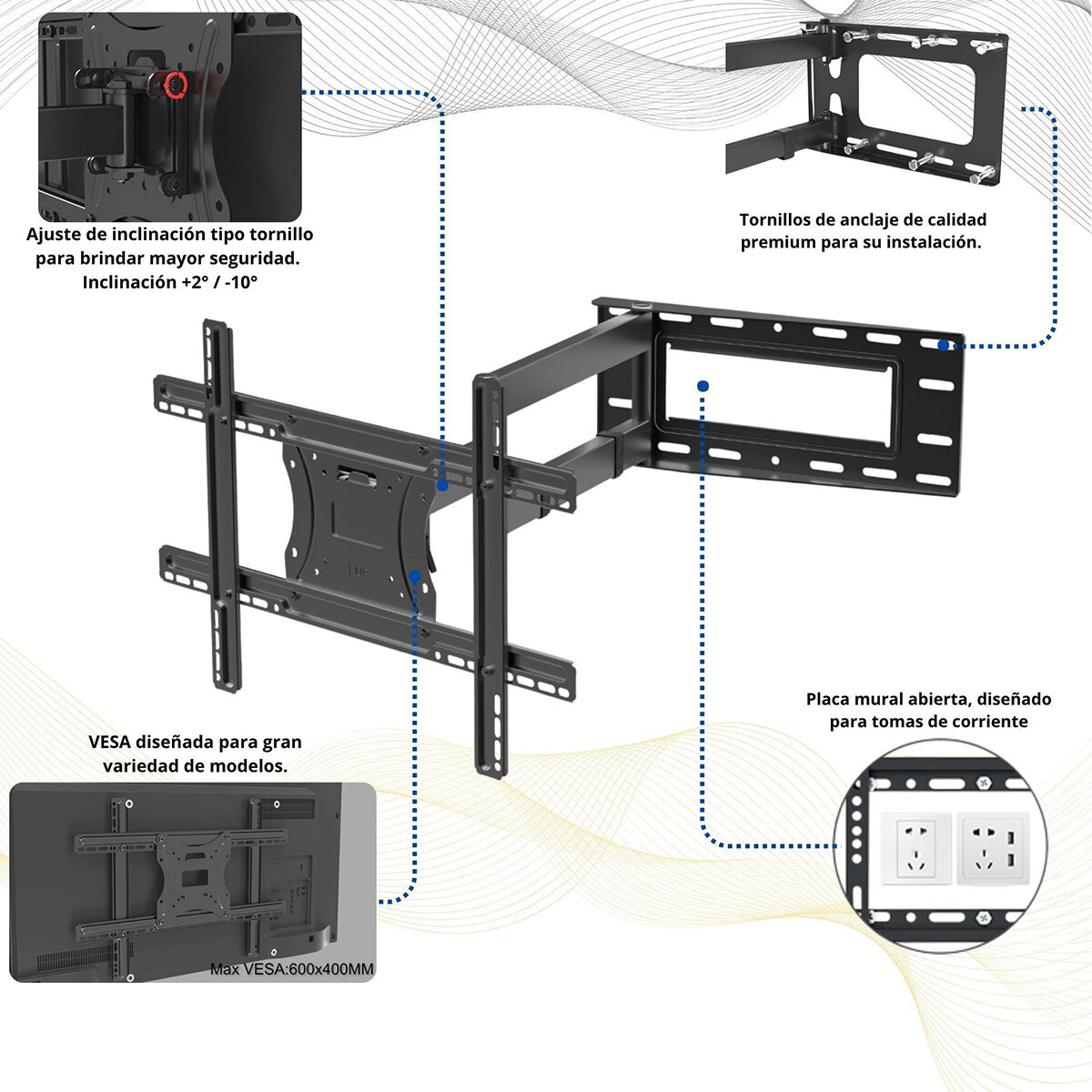 Blackrock Onix Soporte de Pantalla de 40 a 80"