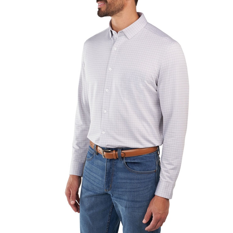 Kirkland Signature Camisa para Caballero Gris Grande