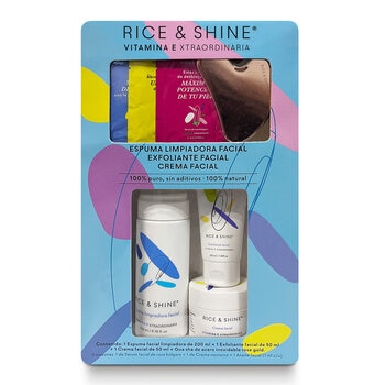 Rice & Shine, Rutina Facial – Limpieza + Exfoliación + Hidratación Rice & Shine, Rutina Facial – Limpieza + Exfoliación + Hidratación