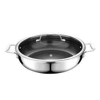 Bergner Sartén de Acero Inoxidable con Cerámica Antiadherente para Uso Diario con Tapa de 4.4 L Bergner Sartén de Acero Inoxidable con Cerámica Antiadherente para Uso Diario con Tapa de 4.4 L