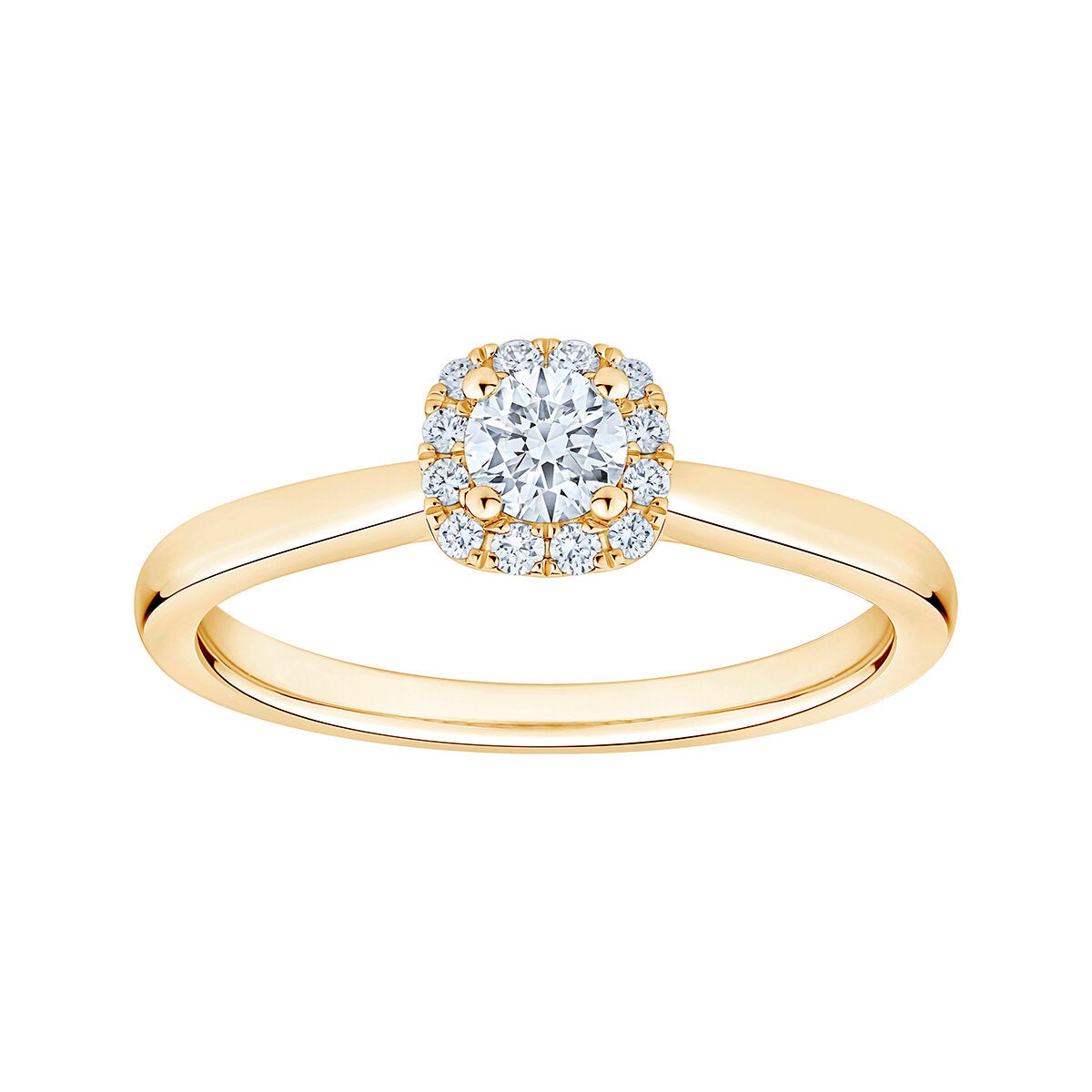 Anillo de Compromiso, 0.30ctw Diamantes, Oro Amarillo 14K Anillo de Compromiso, 0.30ctw Diamantes, Oro Amarillo 14K