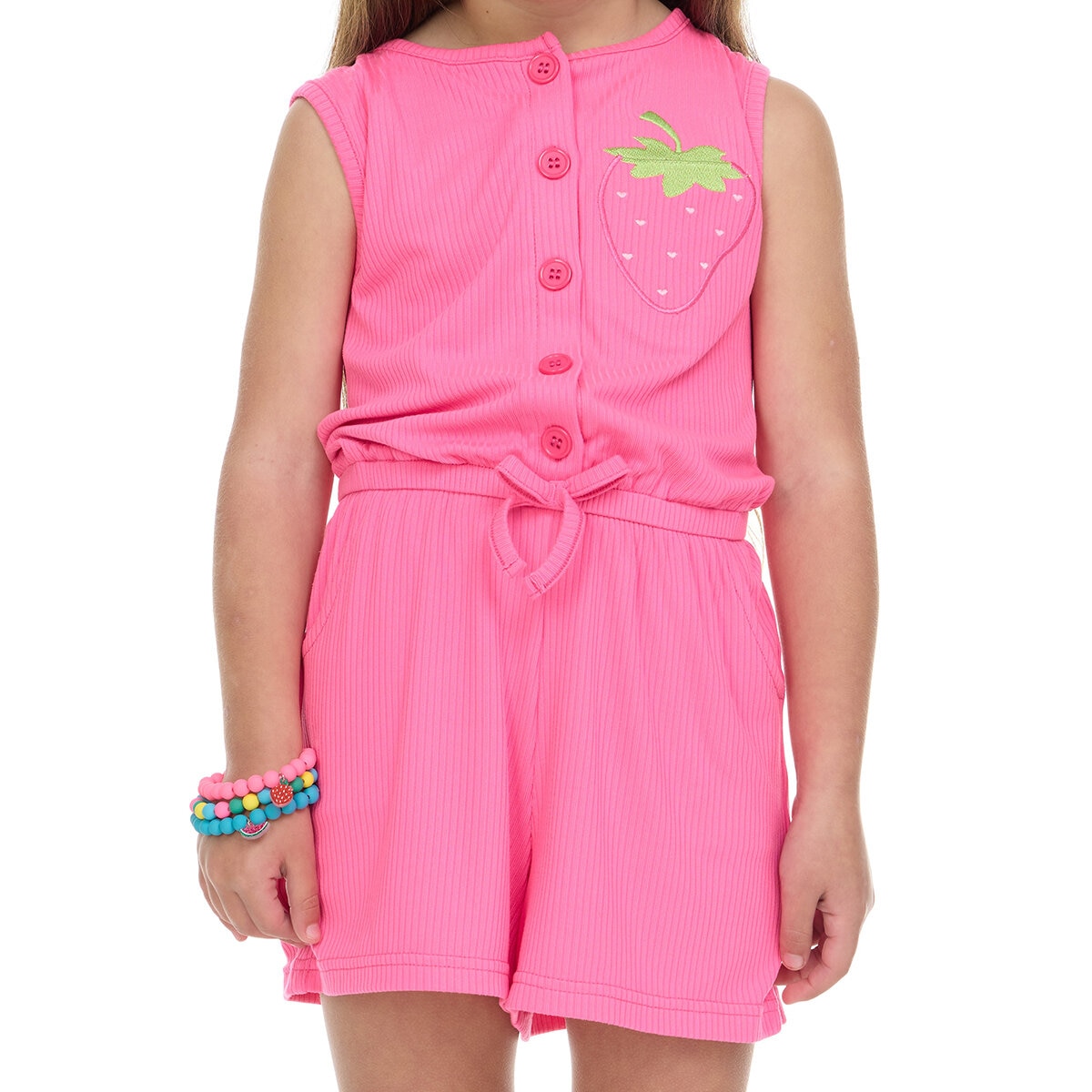 LiMiTeD Too Jumpsuit 2 piezas para Niñas Rosa fresas 5 Años