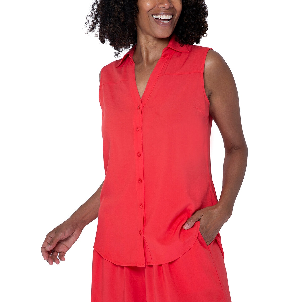 Mario Serrani Italy Blusa para Dama Rojo Mediana