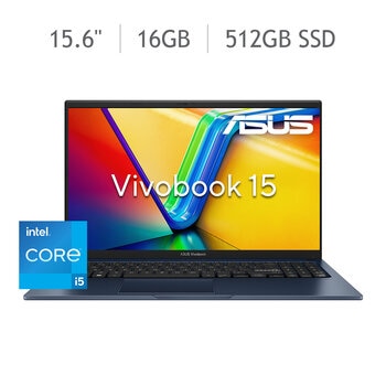 ASUS Vivobook 15 Laptop 15.6" Full HD Intel Core i5 16GB 512GB SSD