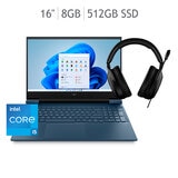 HP Victus Gaming 16-d0537la Laptop 16" Full HD Intel Core i5 8GB 512GB SSD + Headset HyperX