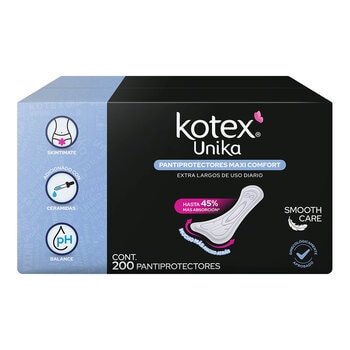 Kotex Pantiprotectores Extra Largos 200 pzas