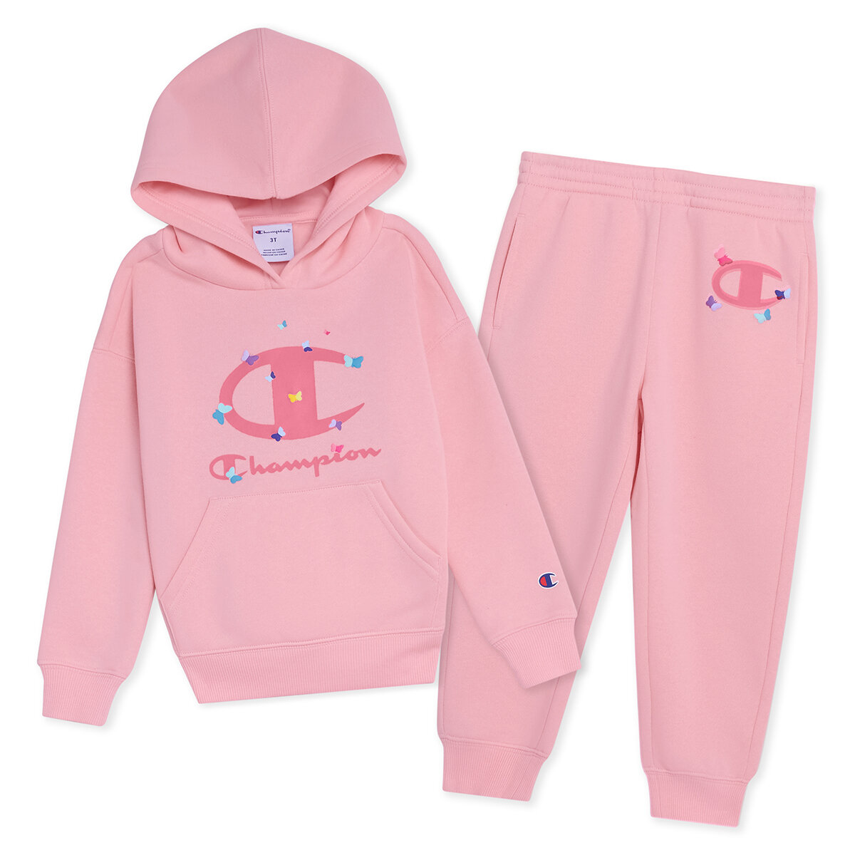 Champion Conjunto para Niños y Niñas Rosa 2 Años