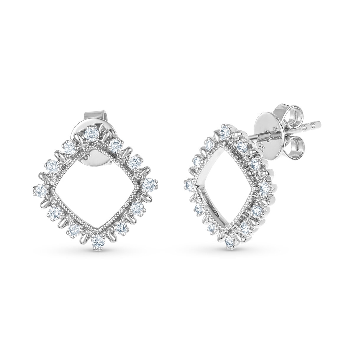 Aretes de Diamantes 0.25ctw, Oro Blanco 14K