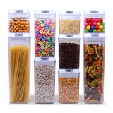 AG, Set de 9 contenedores para cocina con tapa hermética, Tapa Color Blanco