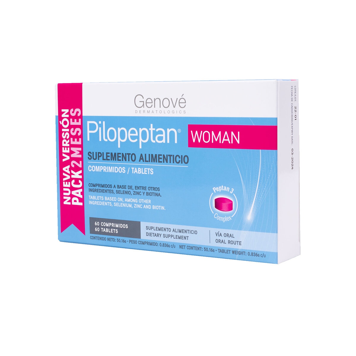 Pilopetan Woman Suplemento Alimenticio 60 Comprimidos