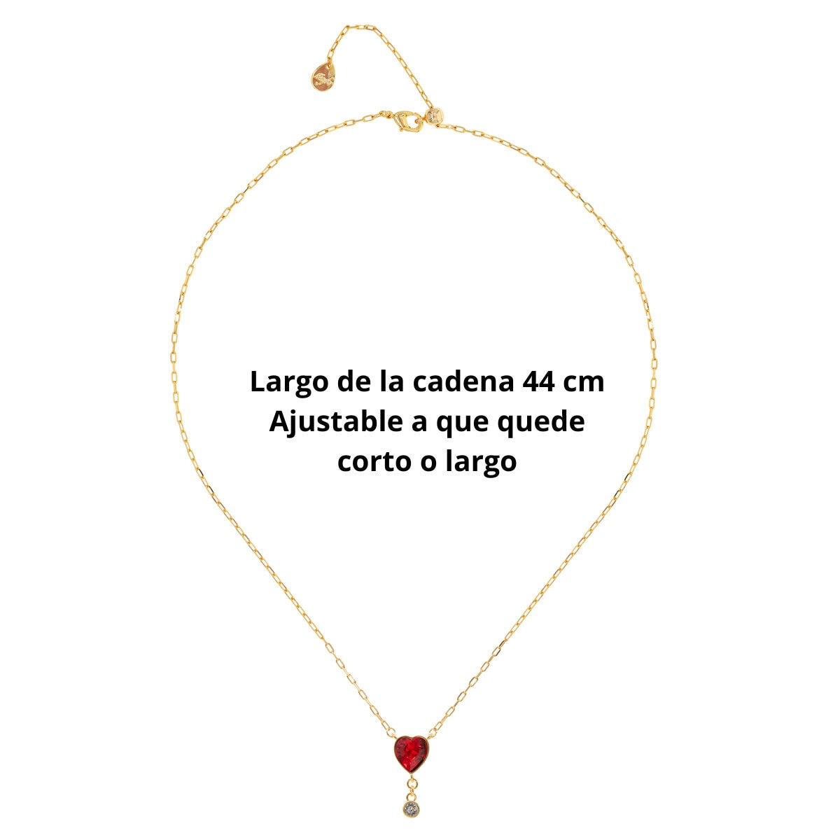 Mayfer, Juego de Collar y Aretes, Dije de Corazón, Cristal Austríaco