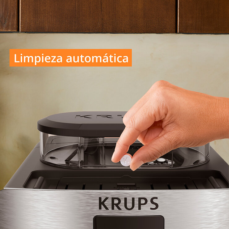 Krups Cafetera Automática Silver incluye kit de mantenimiento