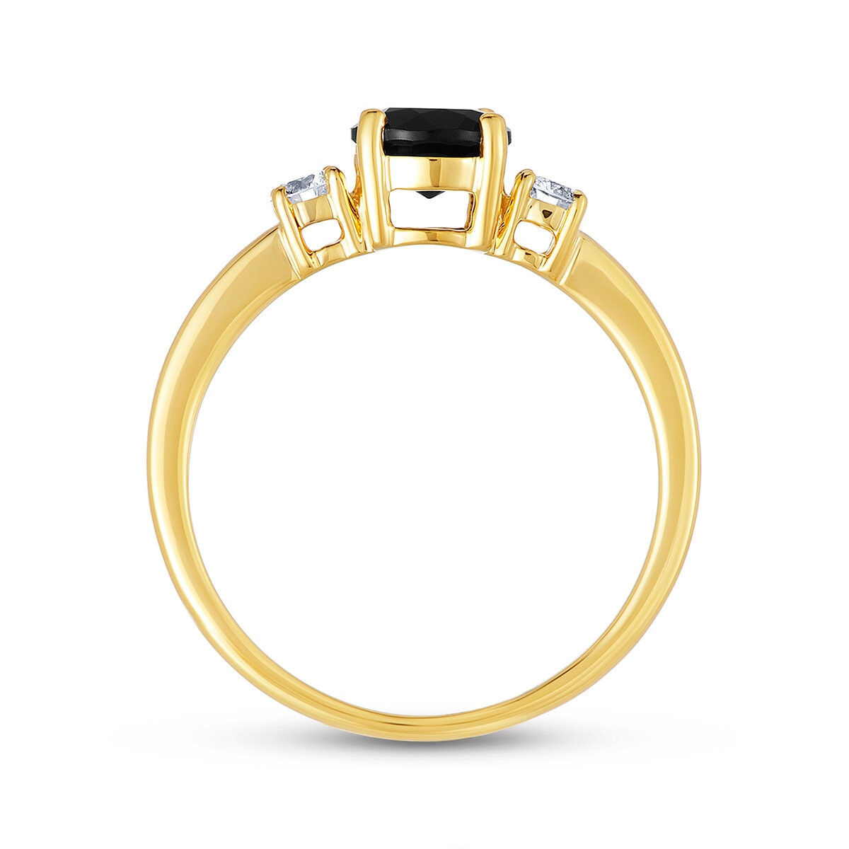 Anillo de Onix con Diamantes 0.15ctw, Oro Amarillo 14K