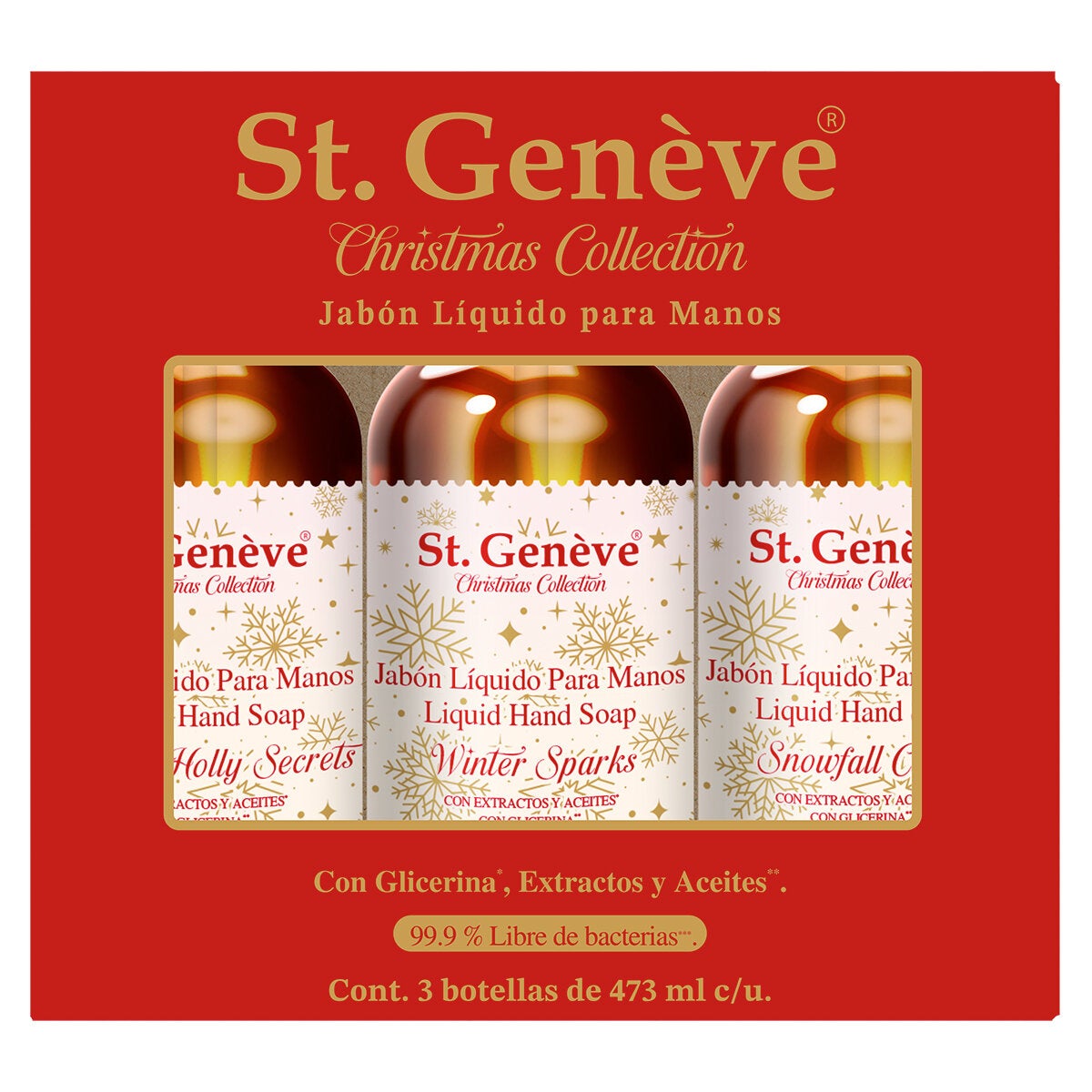 ST. Geneve jabón de manos Colección Navidad 3/473 ml ST. Geneve jabón de manos Colección Navidad 3/473 ml