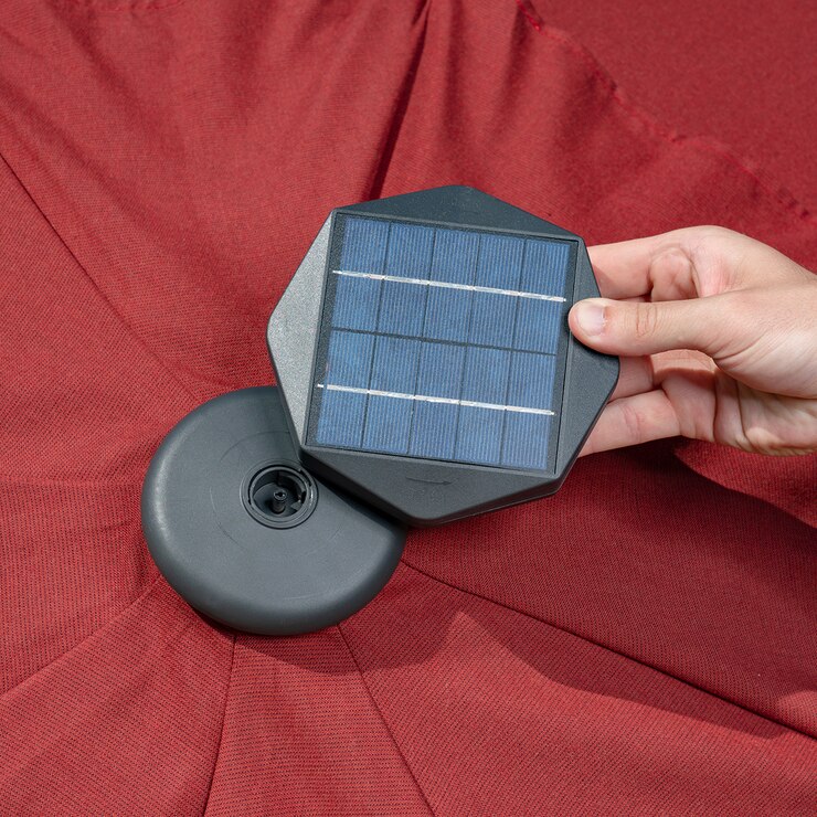 Sunvilla, Sombrilla de 3m con Luz LED para Patio, Rojo | Costco México