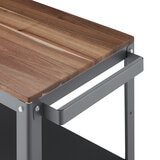 Trinity Carrito de Metal para Cocina de 3 Niveles con Superficie de Madera de Acacia