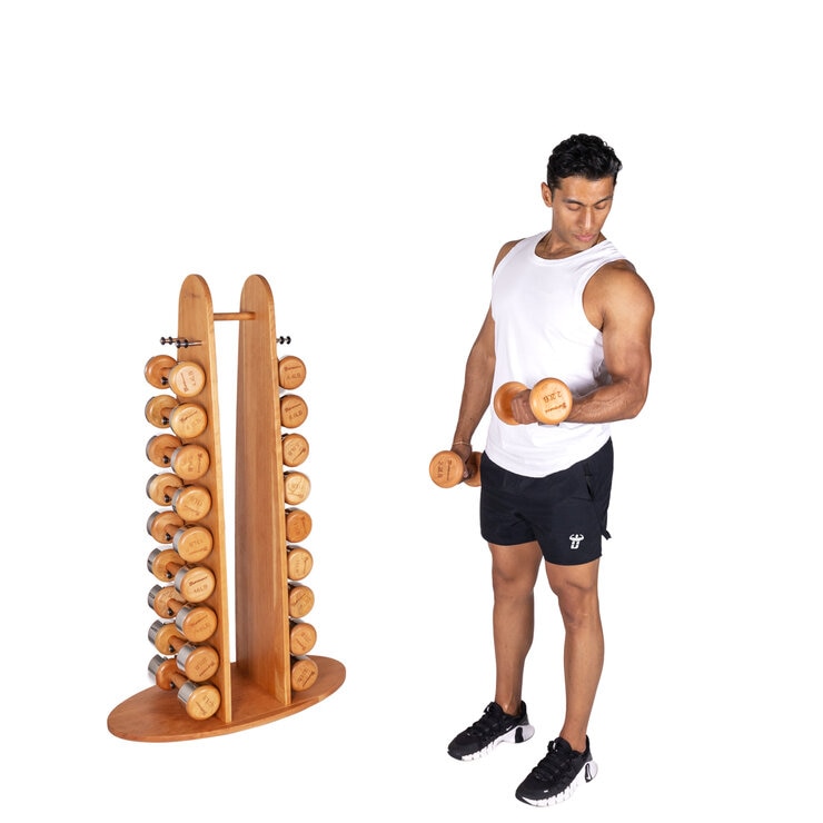 UniFitness Set de Mancuernas con Estante UniFitness Set de Mancuernas con Estante