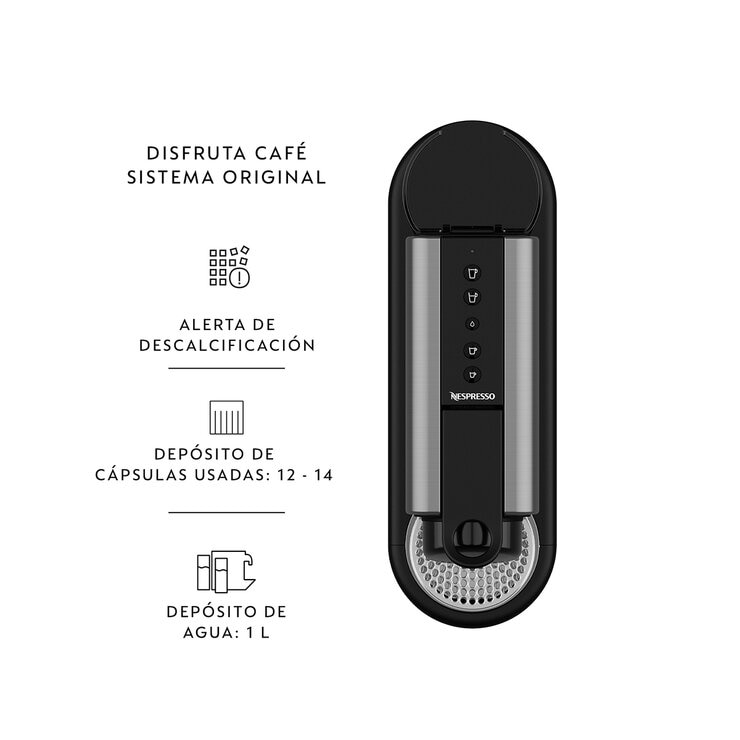 Nespresso, Cafetera Citiz Platinum con Aeroccino 3, incluye 20 cápsulas de regalo