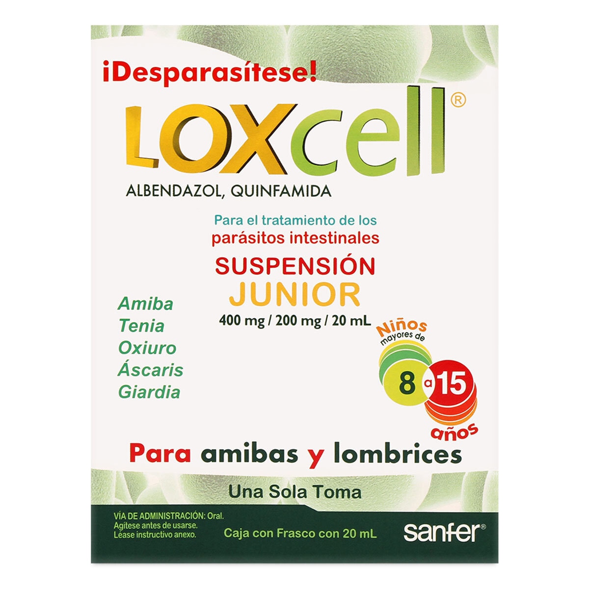 Loxcell Jr Suspensión 2 Cajas con 1 Frasco de 20 ml c/u