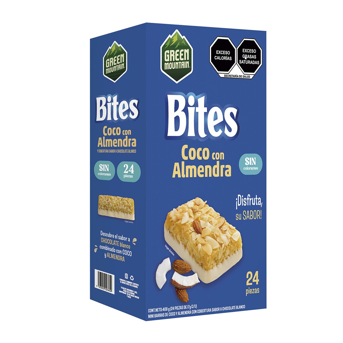 Green Mountain Bites de Coco con Almendra 24 pzas