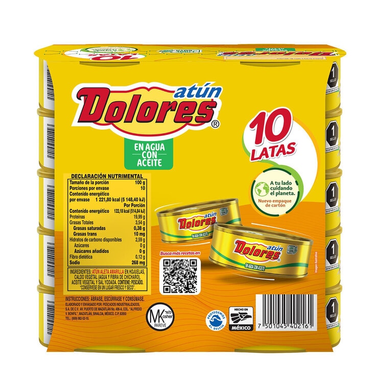 Dolores Atún en Aceite 10 pzas de 140 g
