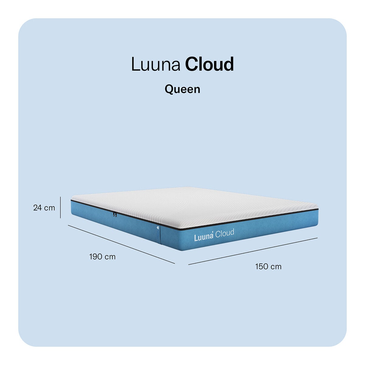 Luuna Cloud, Colchón Queen, Memory Foam Luuna Cloud, Colchón Queen, Memory Foam