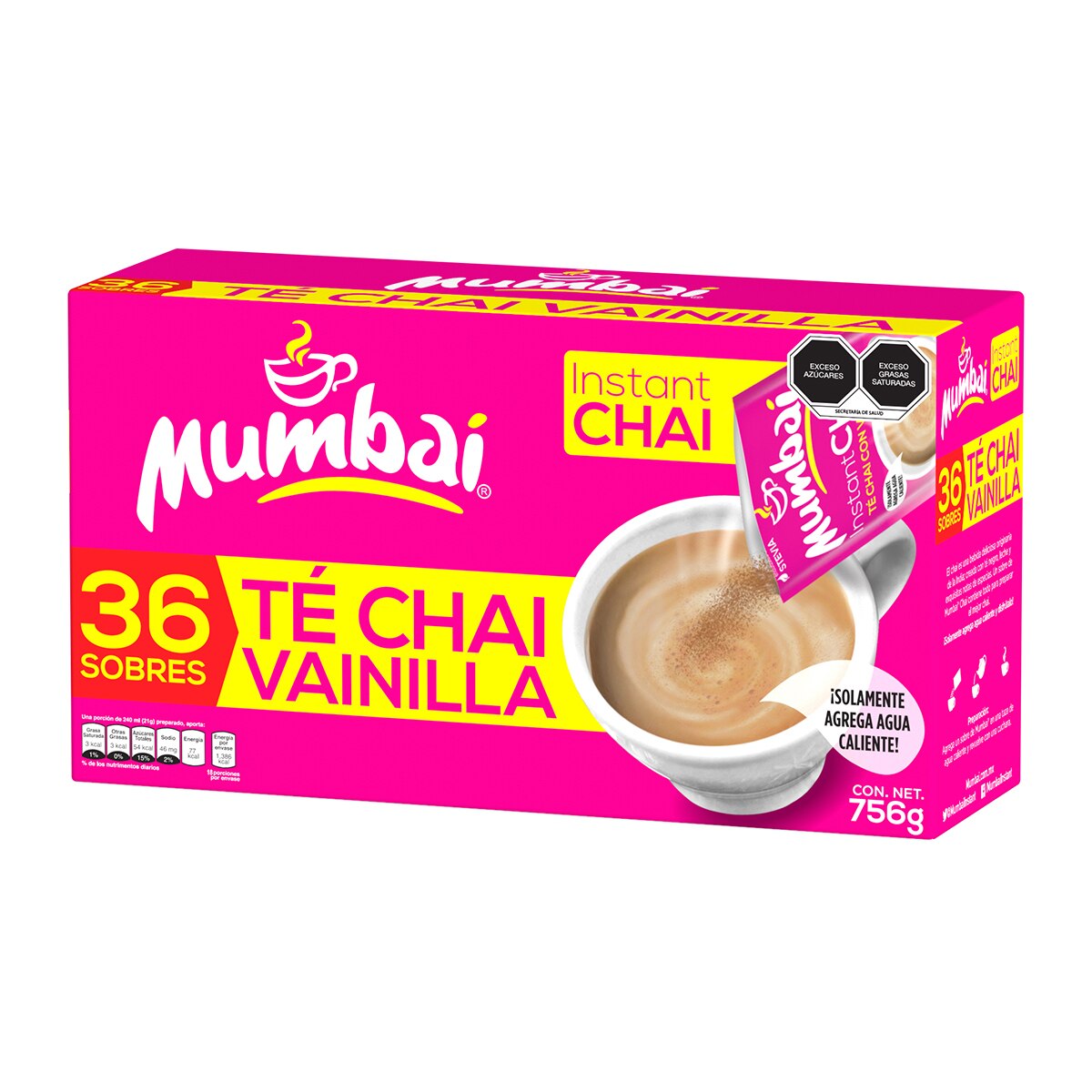 Mumbai Té Chai Sabor Vainilla 36 sobres de 90 g Costco