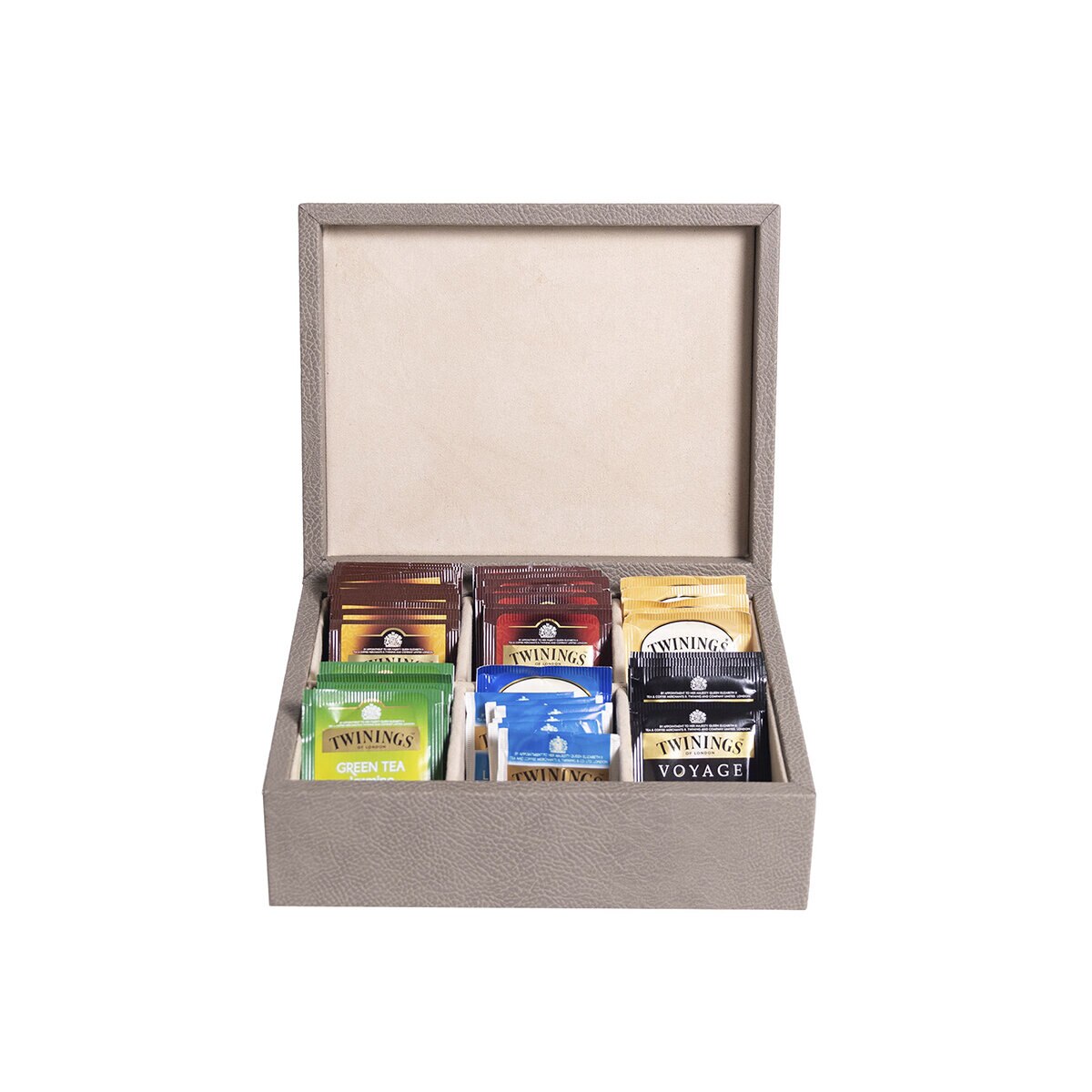 BHOME, Caja Organizadora de Tés, 6 Espacios, Color Café