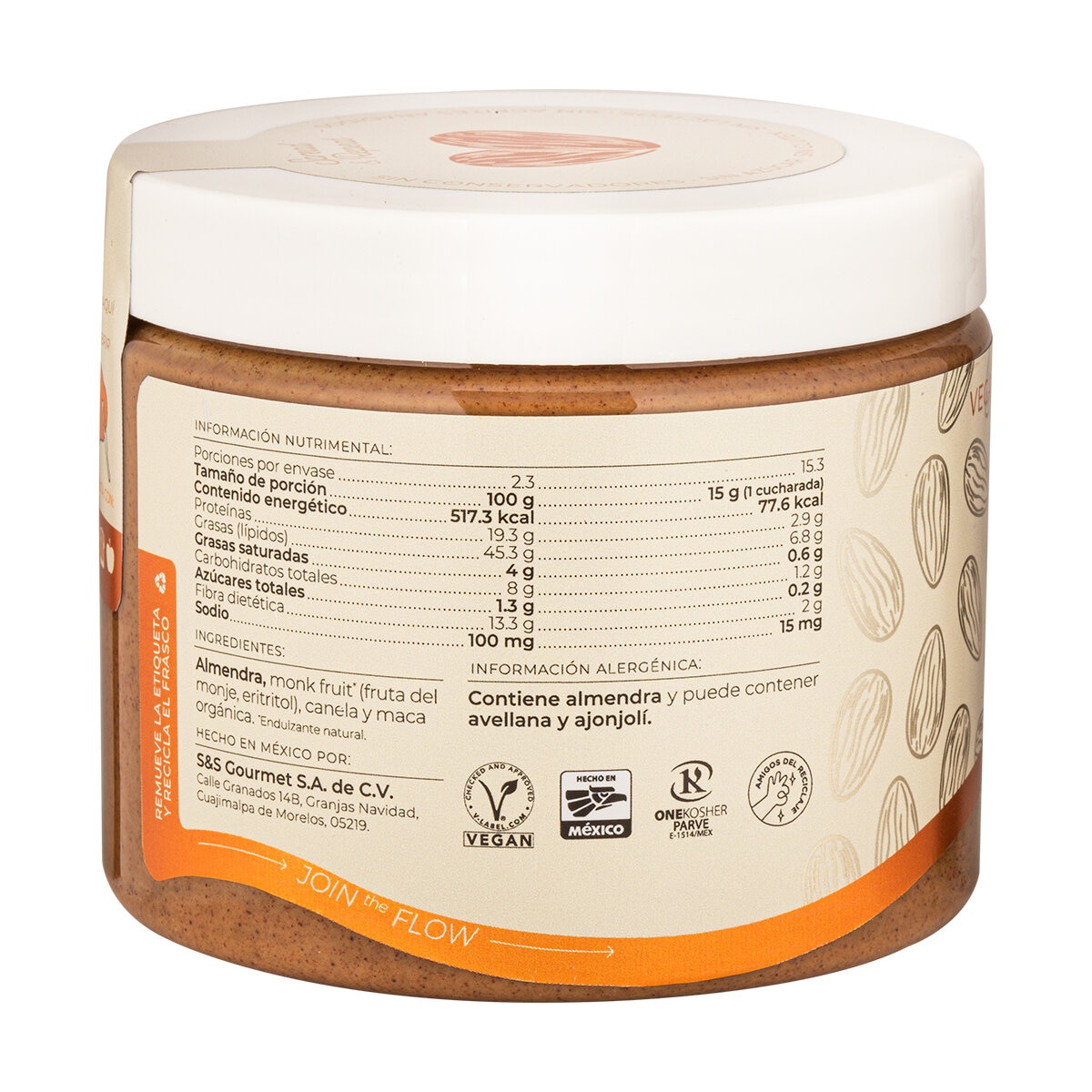 Sarais Crema de Almendra Maca Canela 430 g