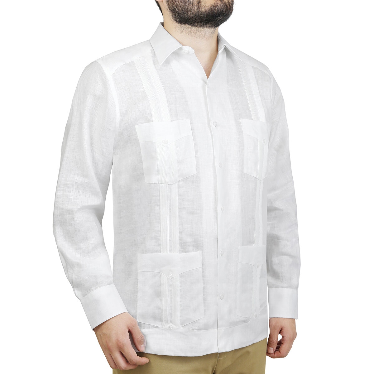 Uxmal by Manchester Guayabera 100% Lino, para Caballero, Varios Colores y Tallas