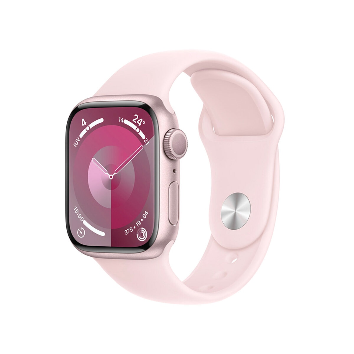 Apple Watch S9 (GPS) Caja de aluminio rosa 41mm con correa deportiva rosa