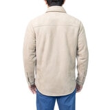 Artisans of Thread Chamarra tipo camisa para Caballero Gris Extra Grande